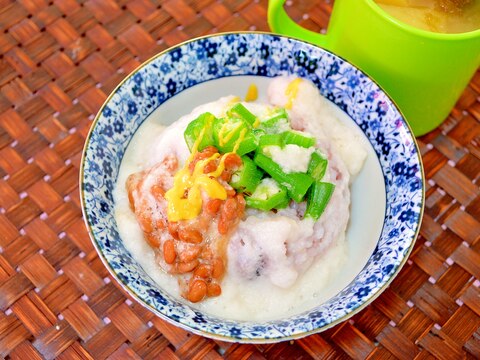 風邪で喉が痛い時に♪とろネバ丼